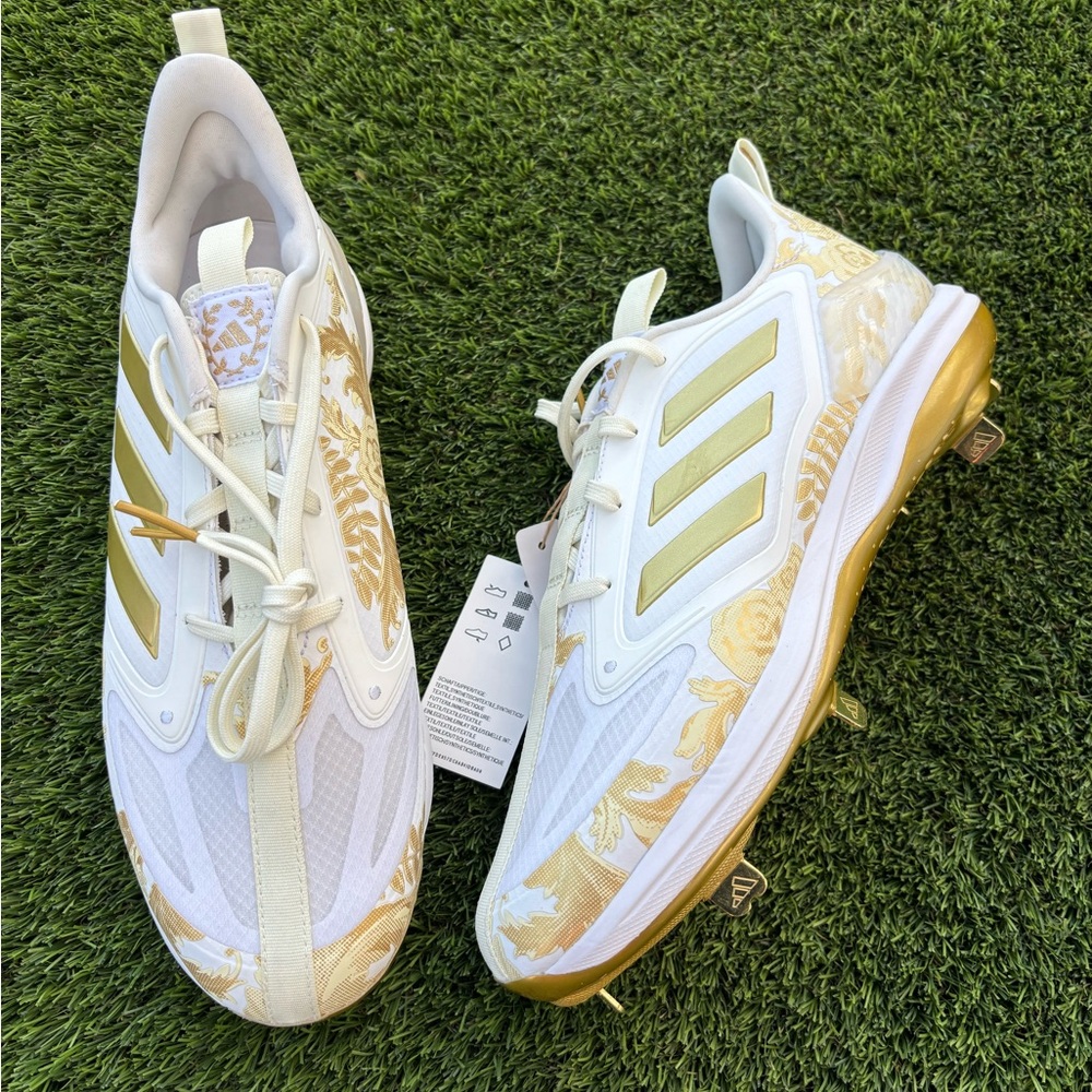 Adidas Adizero PureHustle RARE “White/Gold” Women’s Softball Cleats Size 11.5